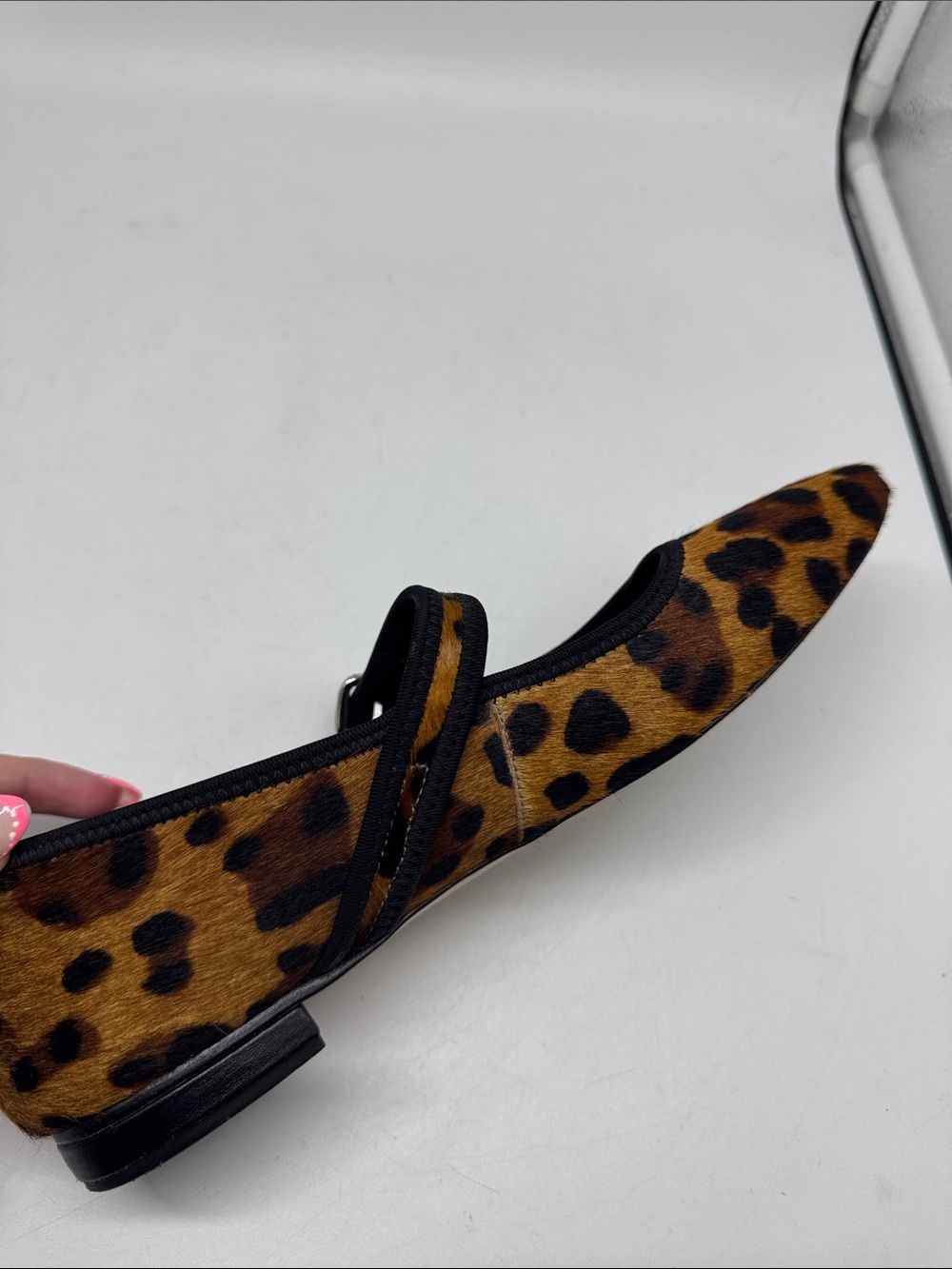 Anthropologie Maeve Leopard Mary Jane Flats Size 40 - Picture 8 of 13
